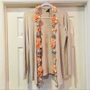Saks Fifth Avenue Black Label Floral Cardigan